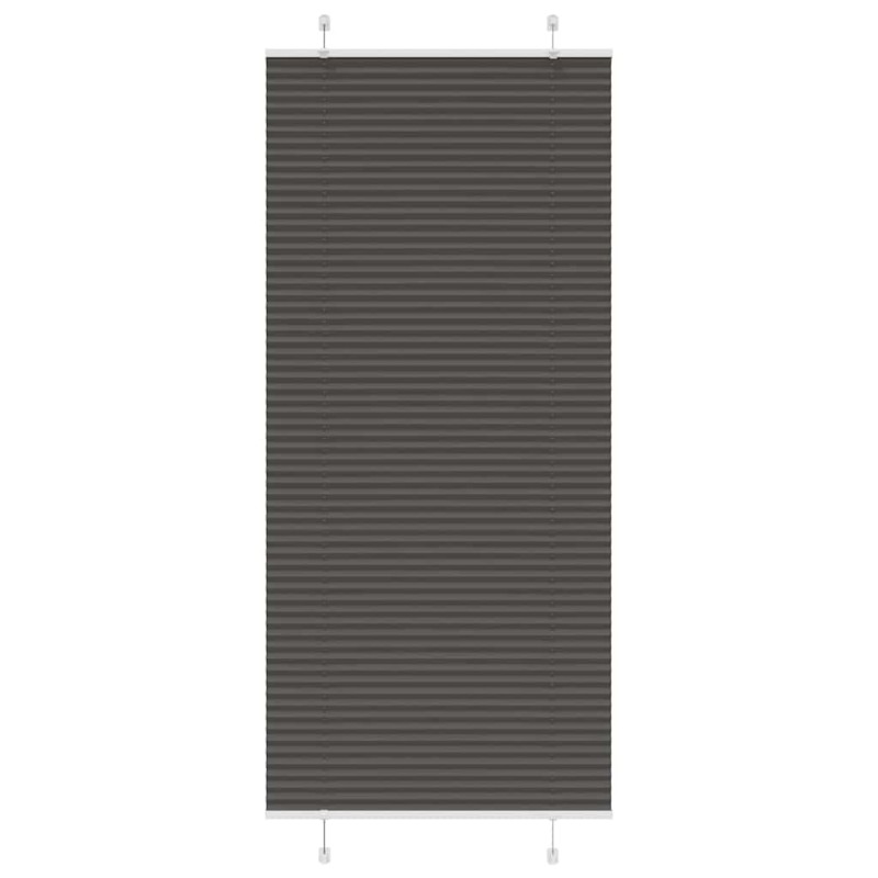 vidaXL Πλισέ περσίδα Μαύρο 85x200 cm Πλάτος υφάσματος 84,4 cm