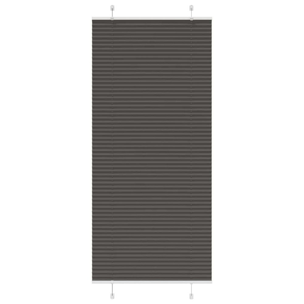 vidaXL Πλισέ περσίδα Μαύρο 90x200 cm Πλάτος υφάσματος 89,4 cm