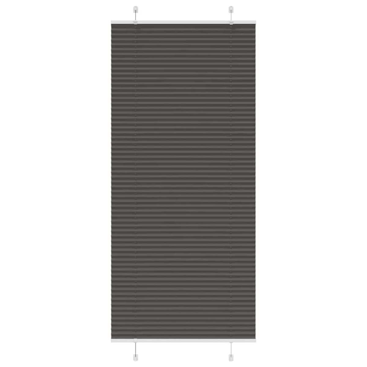 vidaXL Πλισέ περσίδα Μαύρο 90x200 cm Πλάτος υφάσματος 89,4 cm