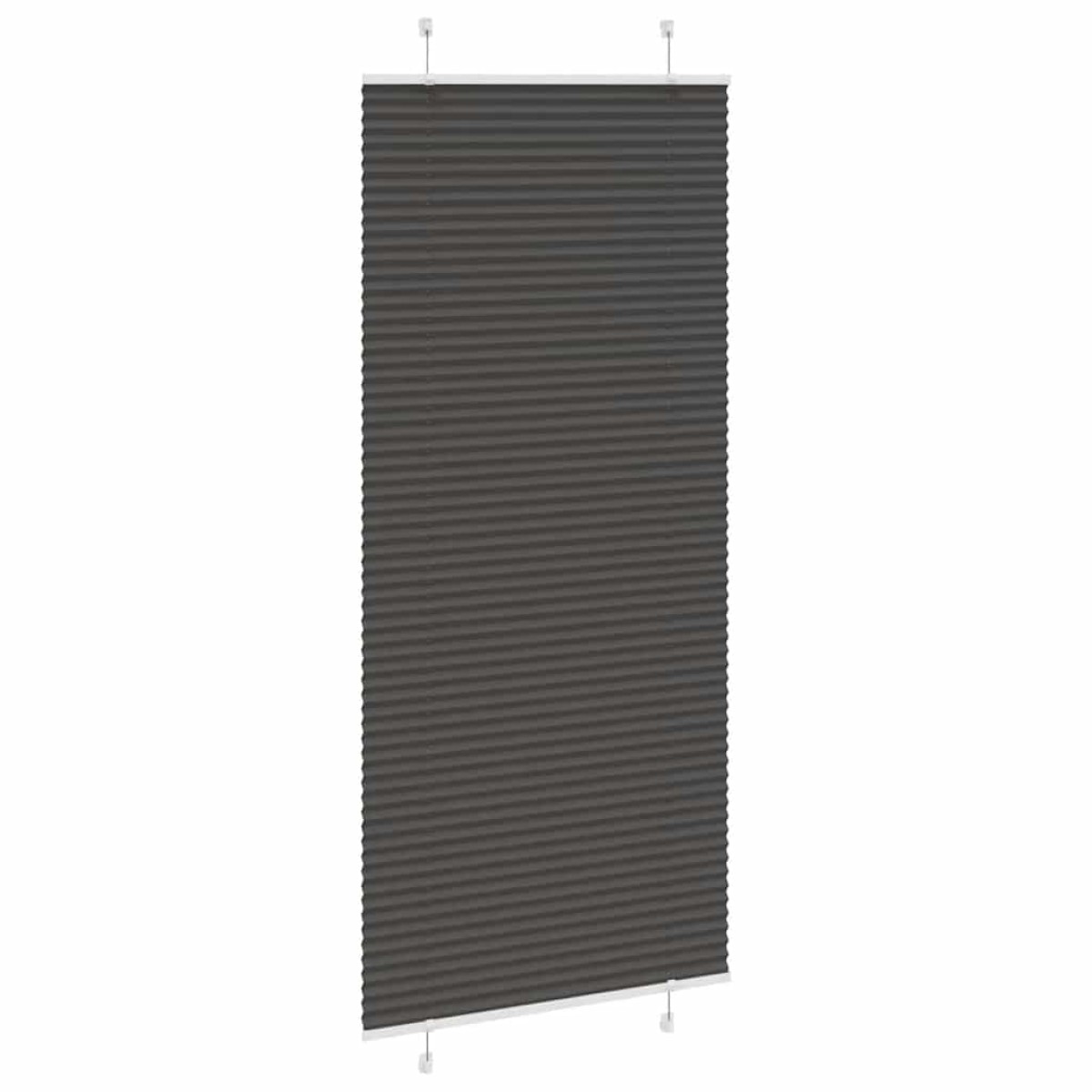 vidaXL Πλισέ περσίδα Μαύρο 90x200 cm Πλάτος υφάσματος 89,4 cm