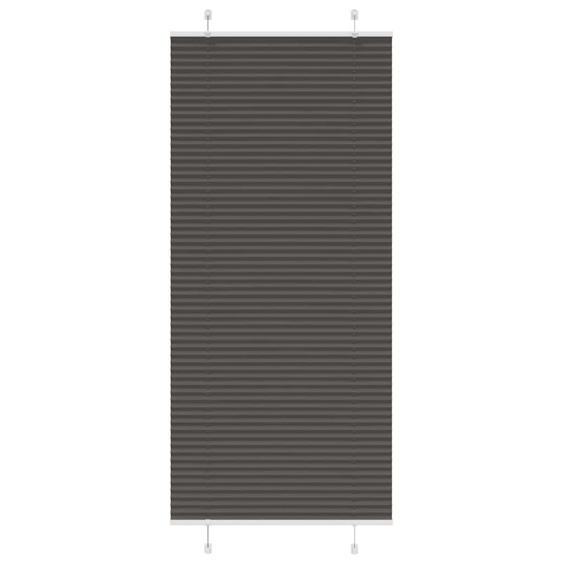 vidaXL Πλισέ περσίδα Μαύρο 90x200 cm Πλάτος υφάσματος 89,4 cm