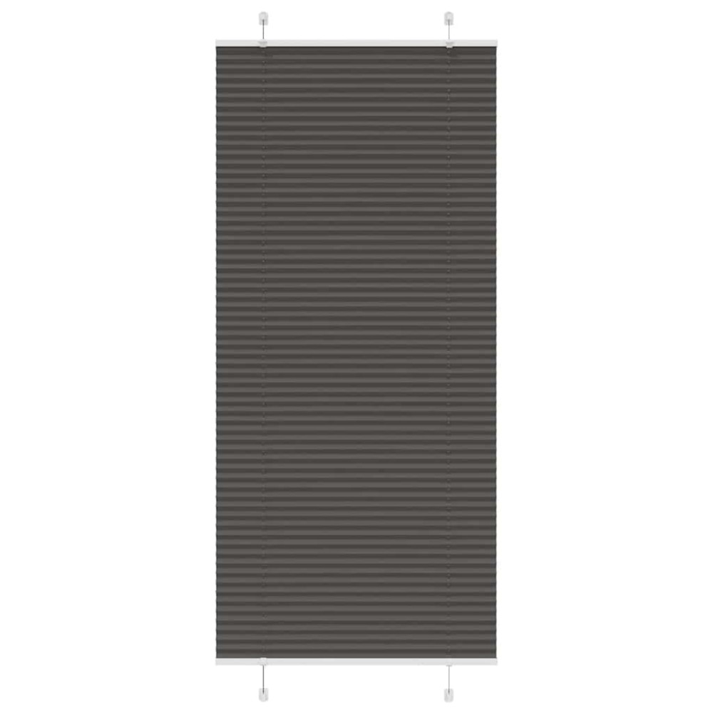 vidaXL Πλισέ περσίδα Μαύρο 95x200 cm Πλάτος υφάσματος 94,4 cm