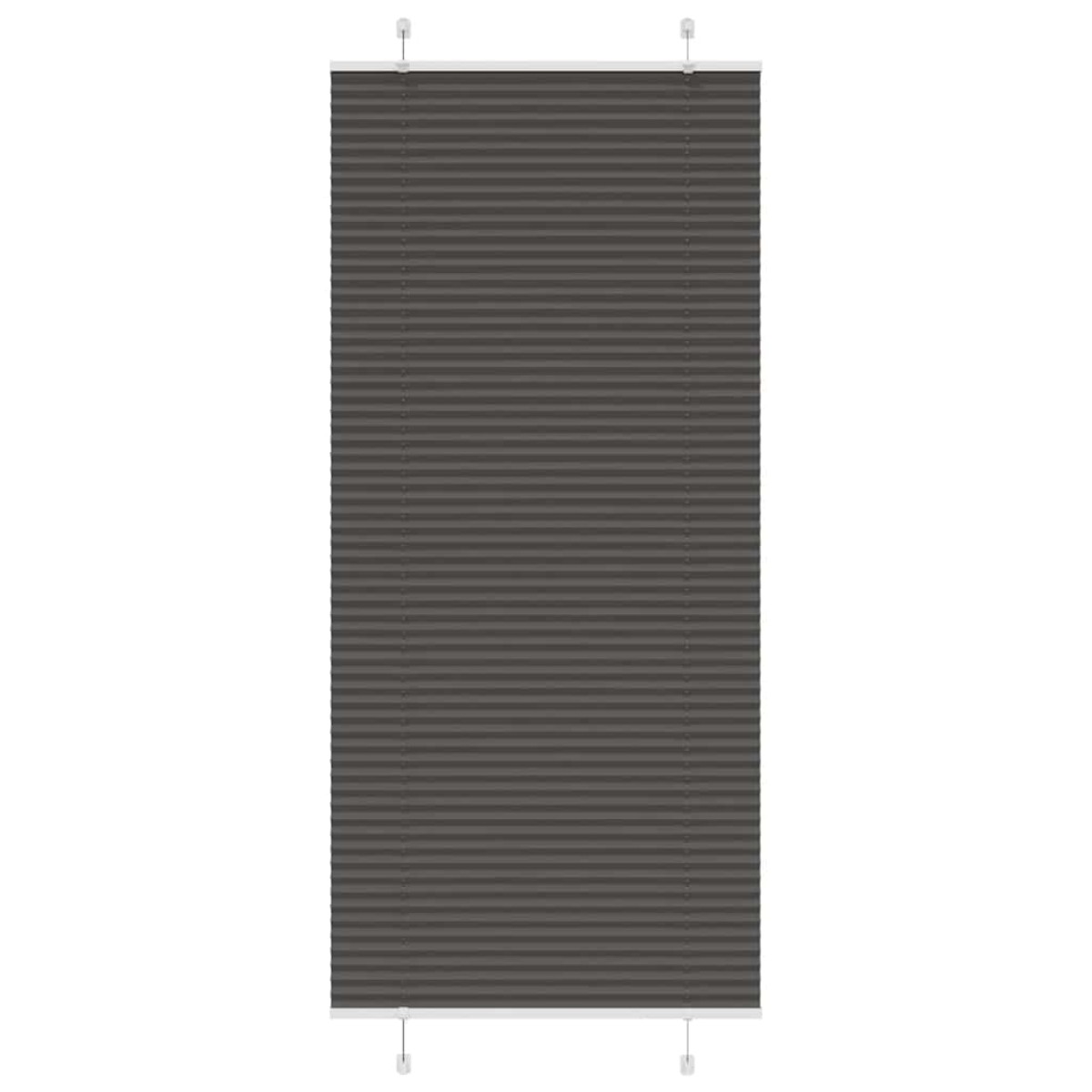 vidaXL Πλισέ περσίδα Μαύρο 95x200 cm Πλάτος υφάσματος 94,4 cm