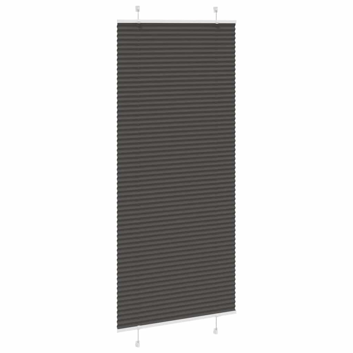 vidaXL Πλισέ περσίδα Μαύρο 95x200 cm Πλάτος υφάσματος 94,4 cm