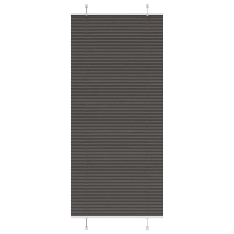 vidaXL Πλισέ περσίδα Μαύρο 95x200 cm Πλάτος υφάσματος 94,4 cm