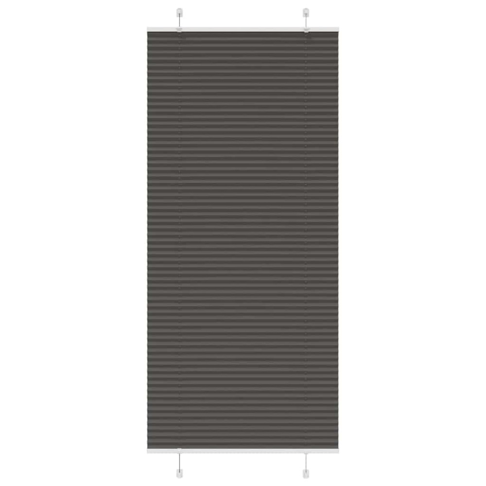 vidaXL Πλισέ περσίδα Μαύρο 100x200 cm Πλάτος υφάσματος 99,4 cm