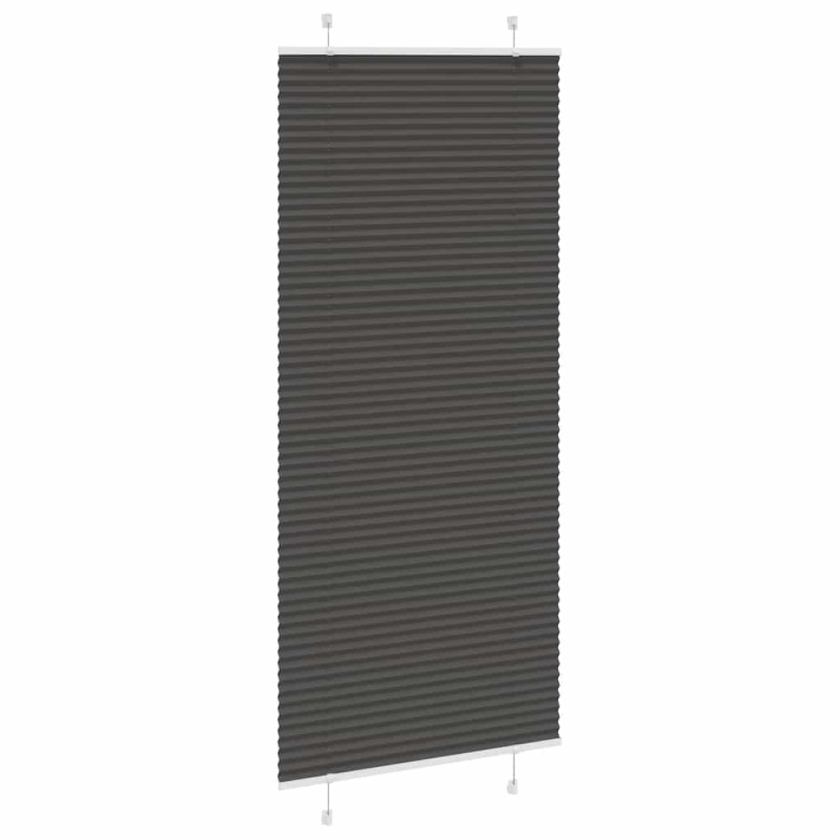 vidaXL Πλισέ περσίδα Μαύρο 100x200 cm Πλάτος υφάσματος 99,4 cm