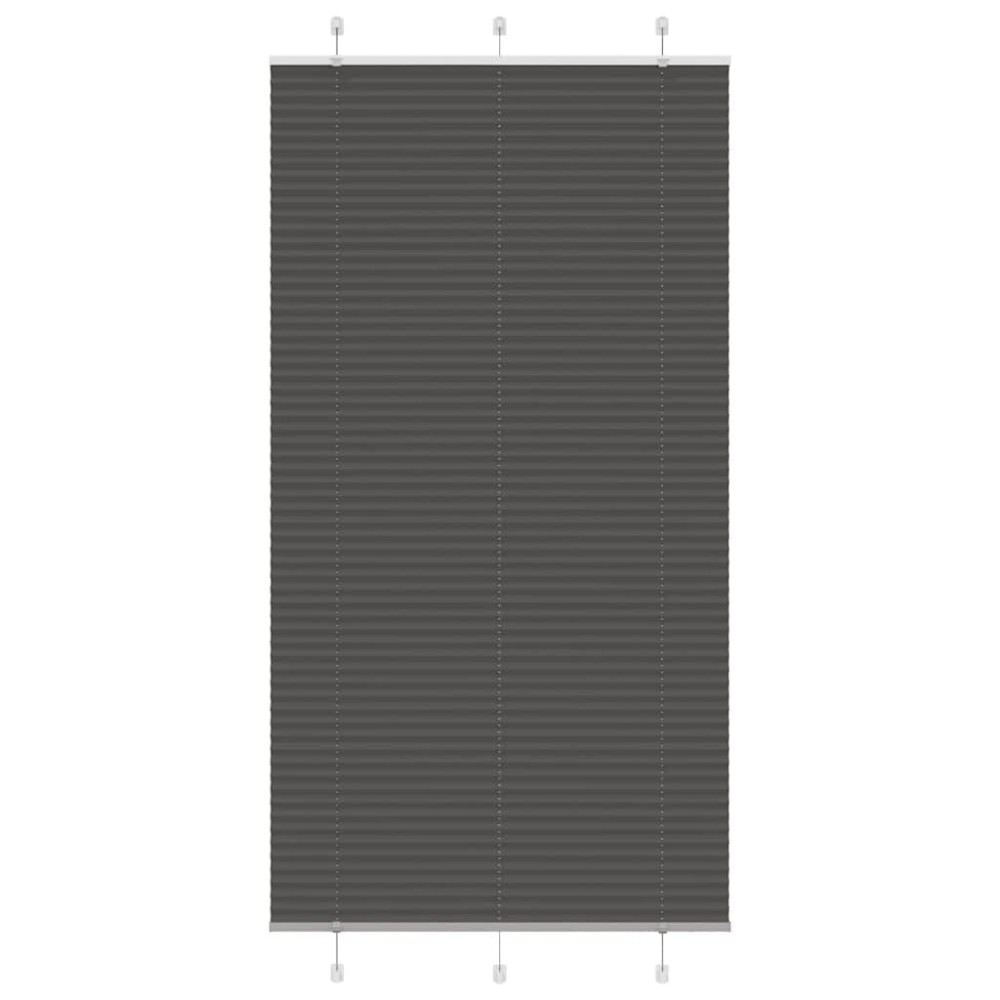 vidaXL Πλισέ περσίδα Μαύρο 105x200 cm Πλάτος υφάσματος 104,4 cm
