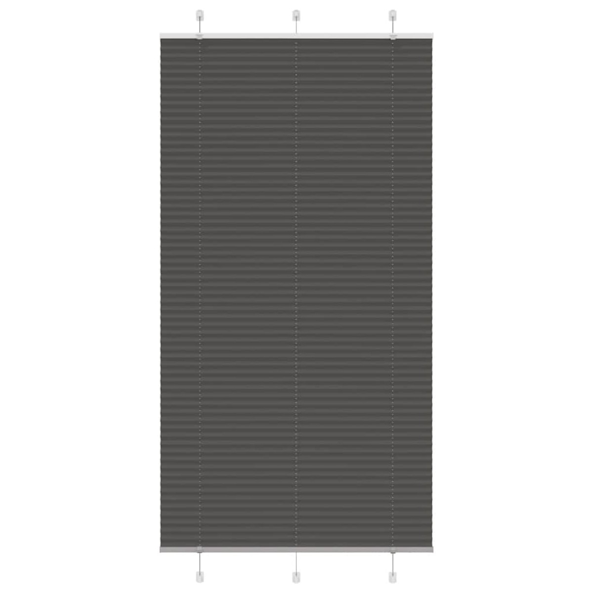 vidaXL Πλισέ περσίδα Μαύρο 105x200 cm Πλάτος υφάσματος 104,4 cm