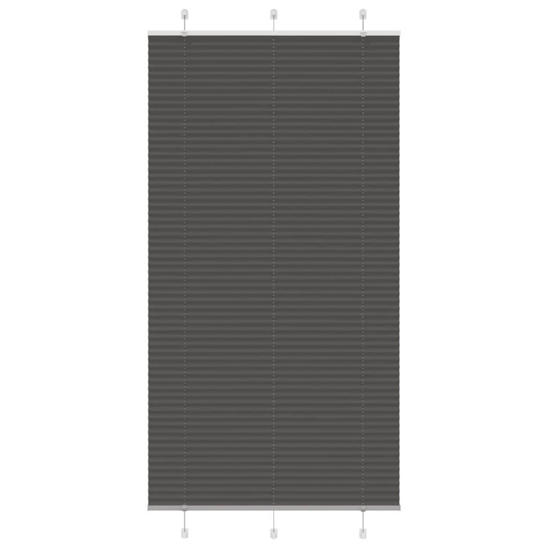 vidaXL Πλισέ περσίδα Μαύρο 105x200 cm Πλάτος υφάσματος 104,4 cm