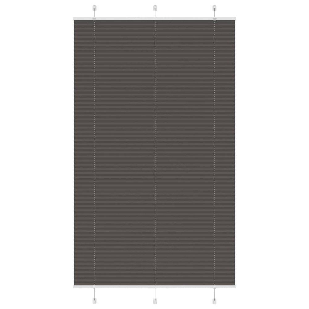 vidaXL Πλισέ περσίδα Μαύρο 115x200 cm Πλάτος υφάσματος 114,4 cm