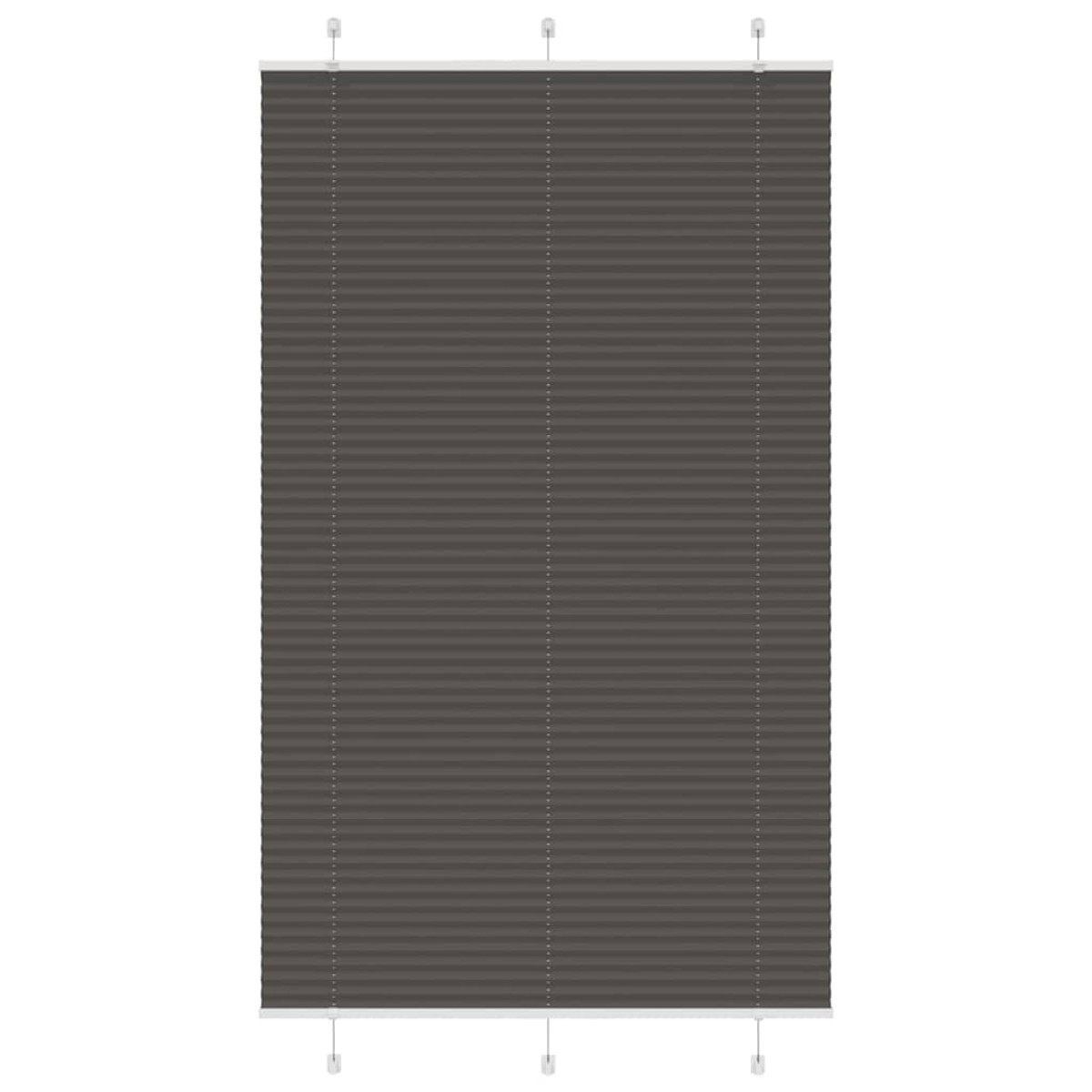 vidaXL Πλισέ περσίδα Μαύρο 115x200 cm Πλάτος υφάσματος 114,4 cm