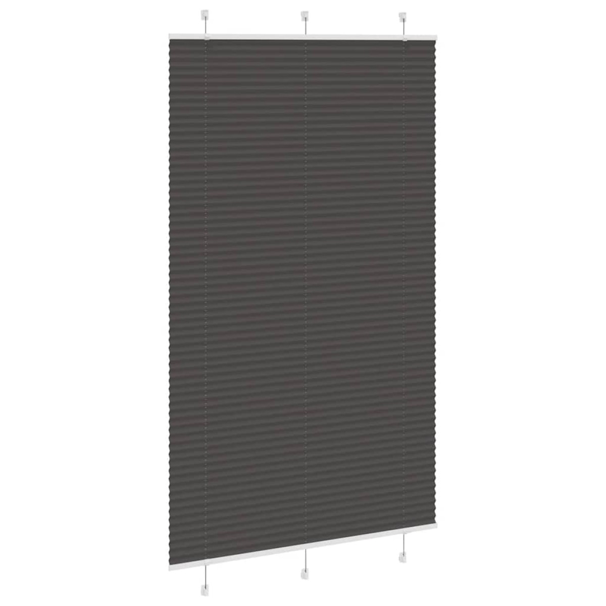 vidaXL Πλισέ περσίδα Μαύρο 115x200 cm Πλάτος υφάσματος 114,4 cm