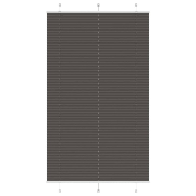 vidaXL Πλισέ περσίδα Μαύρο 115x200 cm Πλάτος υφάσματος 114,4 cm