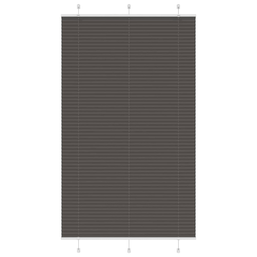 vidaXL Πλισέ περσίδα Μαύρο 120x200 cm Πλάτος υφάσματος 119,4 cm