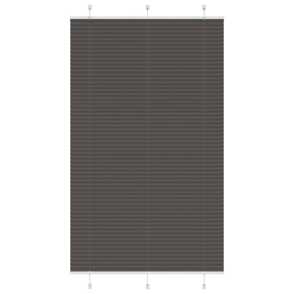 vidaXL Πλισέ περσίδα Μαύρο 120x200 cm Πλάτος υφάσματος 119,4 cm