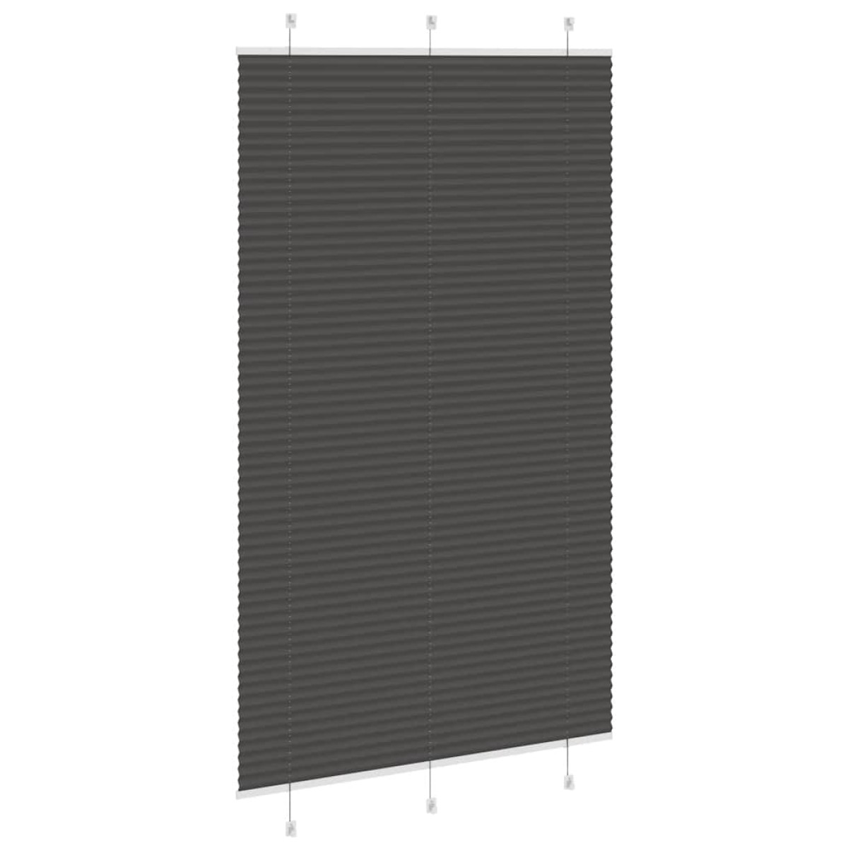 vidaXL Πλισέ περσίδα Μαύρο 120x200 cm Πλάτος υφάσματος 119,4 cm