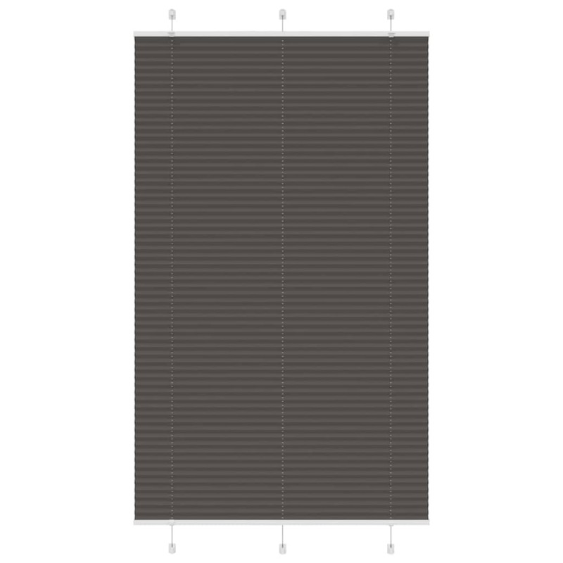 vidaXL Πλισέ περσίδα Μαύρο 120x200 cm Πλάτος υφάσματος 119,4 cm