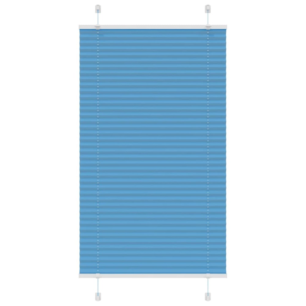vidaXL Πλισέ Στόρι Μπλε 80x100 εκ. Πλάτος Υφάσματος 79,4 εκ. Πολυεστέρας