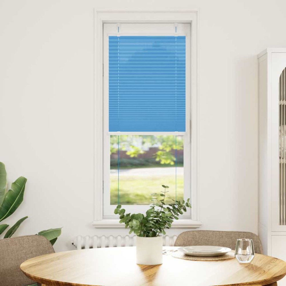 vidaXL Πλισέ Στόρι Μπλε 45x150 εκ. Πλάτος Υφάσματος 44,4 εκ. Πολυεστέρας