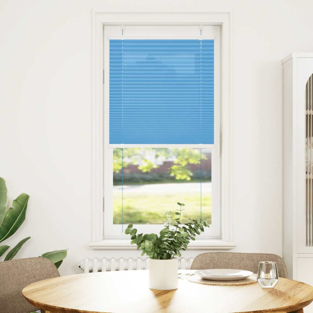 vidaXL Πλισέ Στόρι Μπλε 60x150 εκ. Πλάτος Υφάσματος 59,4 εκ. Πολυεστέρας