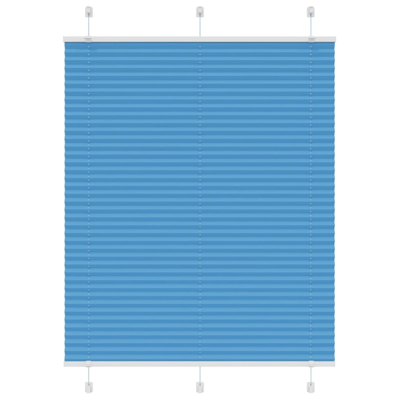 vidaXL Πλισέ περσίδα Μπλε 105x150 cm Πλάτος υφάσματος 104,4 cm
