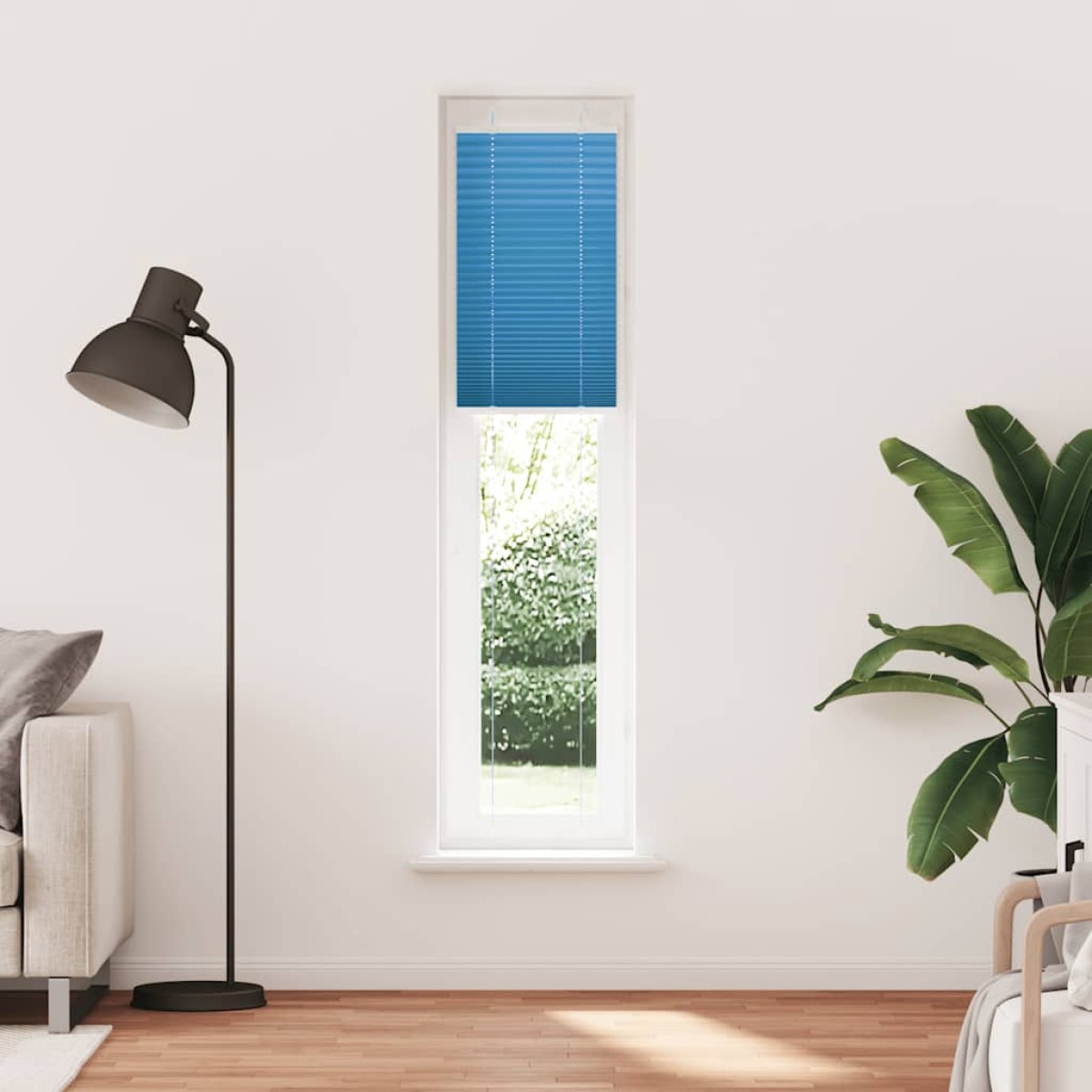 vidaXL Πλισέ Στόρι Μπλε 50x200 εκ. Πλάτος Υφάσματος 49,4 εκ. Πολυεστέρας