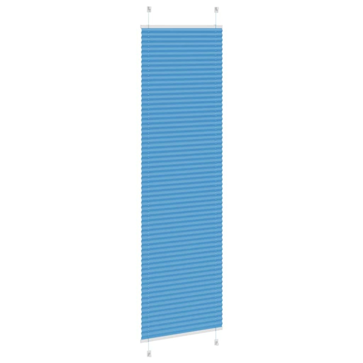 vidaXL Πλισέ Στόρι Μπλε 60x200 εκ. Πλάτος Υφάσματος 59,4 εκ. Πολυεστέρας