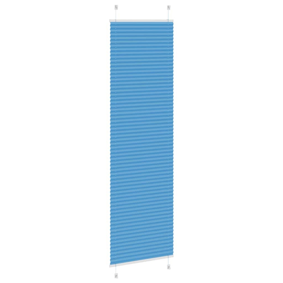 vidaXL Πλισέ Στόρι Μπλε 65x200 εκ. Πλάτος Υφάσματος 64,4 εκ. Πολυεστέρας