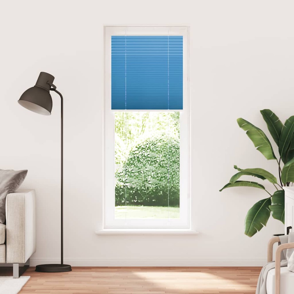 vidaXL Πλισέ Στόρι Μπλε 75x200 εκ. Πλάτος Υφάσματος 74,4 εκ. Πολυεστέρας