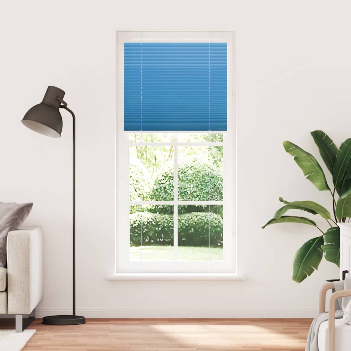 vidaXL Πλισέ Στόρι Μπλε 95x200 εκ. Πλάτος Υφάσματος 94,4 εκ. Πολυεστέρας