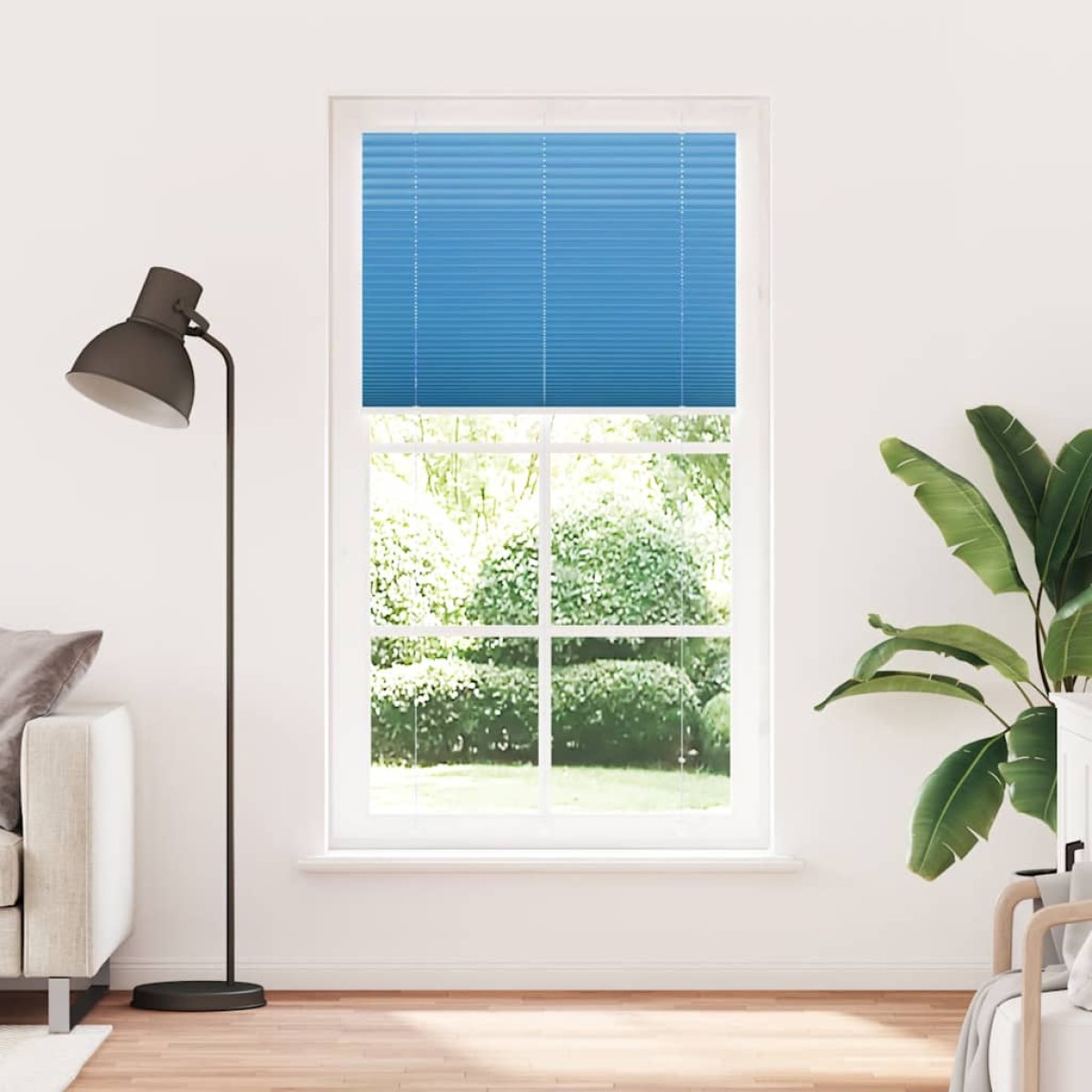 vidaXL Πλισέ Στόρι Μπλε 105x200 εκ. Πλάτος Υφάσματος 104,4 εκ. Πολυεστέρας