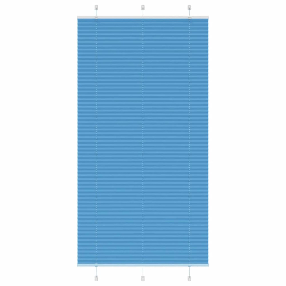 vidaXL Πλισέ Στόρι Μπλε 105x200 εκ. Πλάτος Υφάσματος 104,4 εκ. Πολυεστέρας