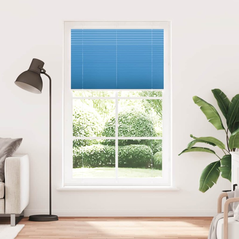 vidaXL Πλισέ Στόρι Μπλε 115x200 εκ. Πλάτος Υφάσματος 114,4 εκ. Πολυεστέρας