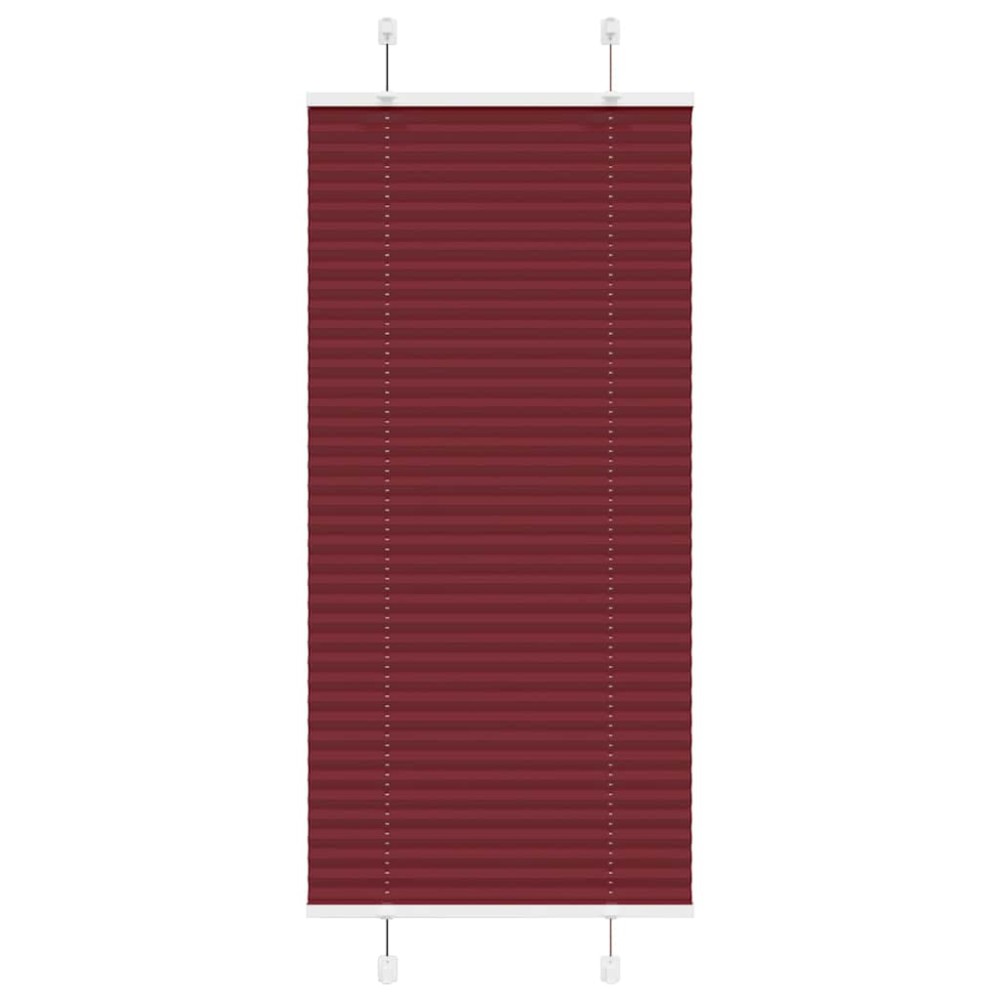 vidaXL Πλισέ Στόρι Μπορντό Κόκκινο 55x100 εκ. Πλάτος Υφάσματος 54,4 εκ. Πολυεστέρας
