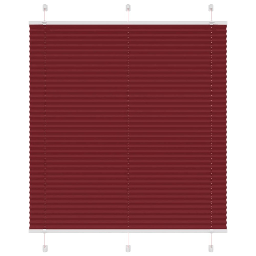 vidaXL Πλισέ περσίδα Μπορντό κόκκινο 120x100 cm Πλάτος υφάσματος