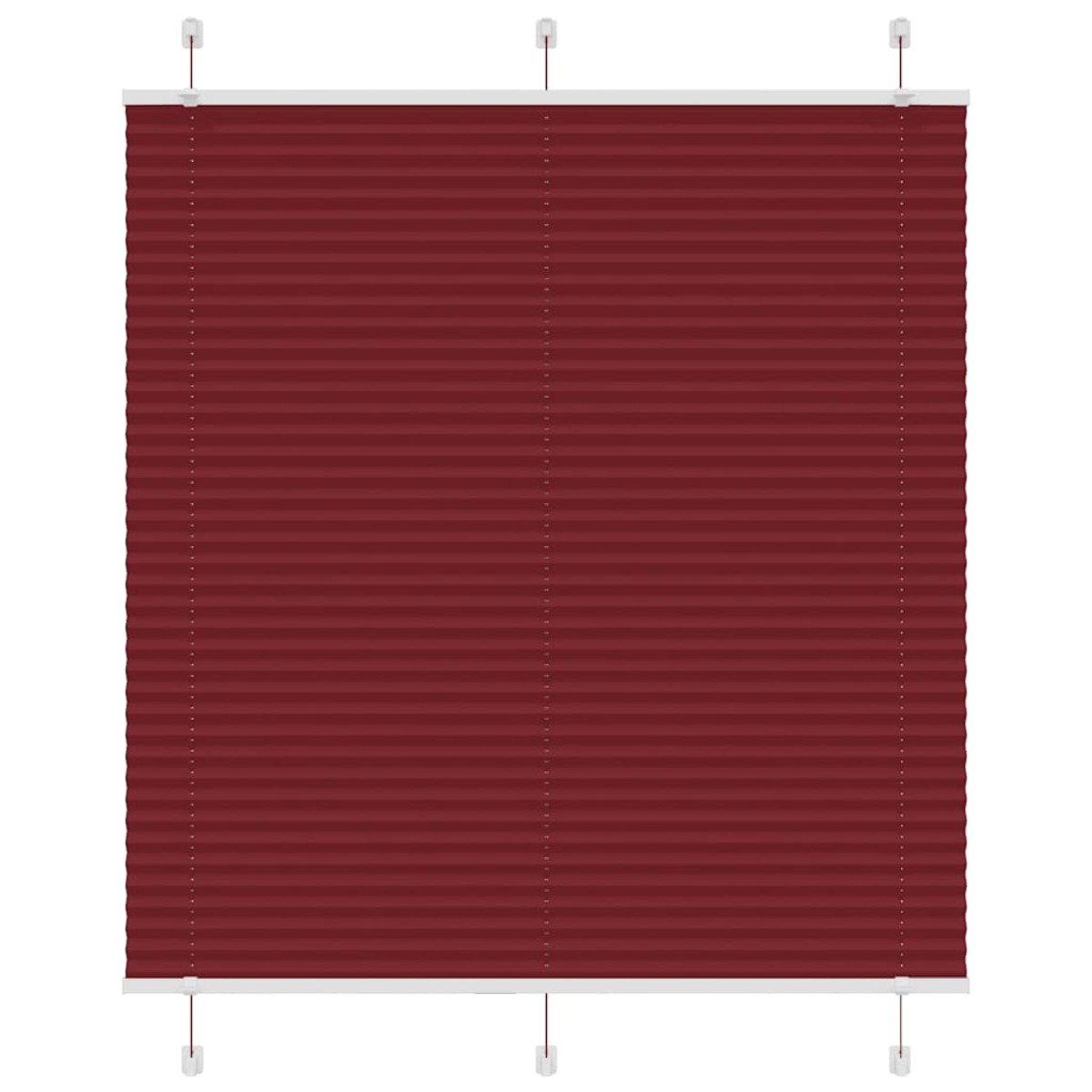 vidaXL Πλισέ περσίδα Μπορντό κόκκινο 120x100 cm Πλάτος υφάσματος