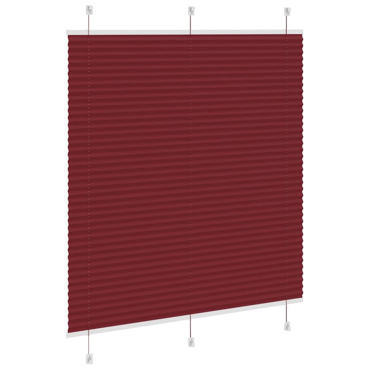 vidaXL Πλισέ περσίδα Μπορντό κόκκινο 120x100 cm Πλάτος υφάσματος