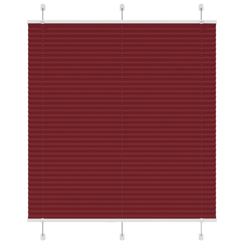 vidaXL Πλισέ περσίδα Μπορντό κόκκινο 120x100 cm Πλάτος υφάσματος