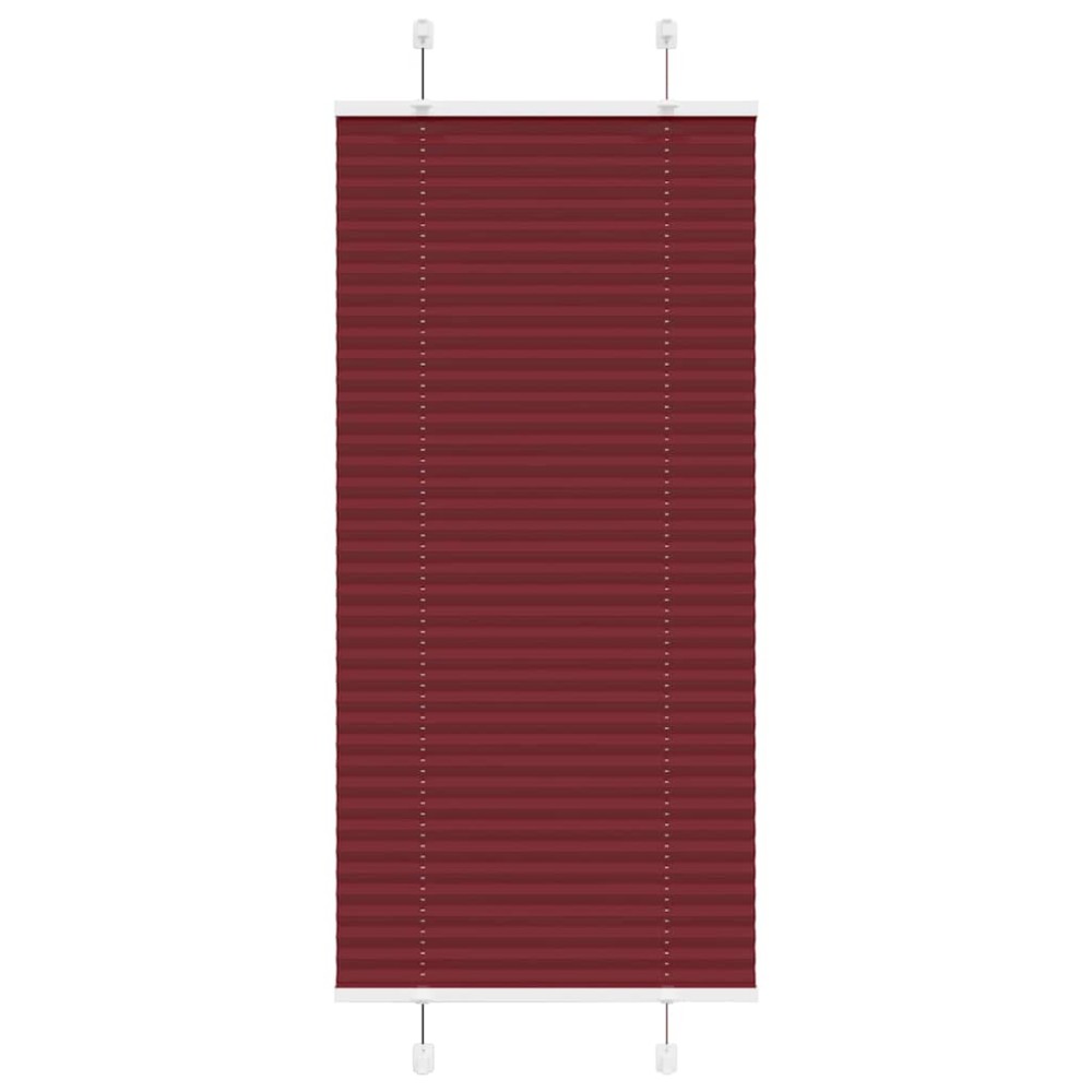 vidaXL Πλισέ Στόρι Μπορντό Κόκκινο 65x150 εκ. Πλάτος Υφάσματος 64,4 εκ. Πολυεστέρας