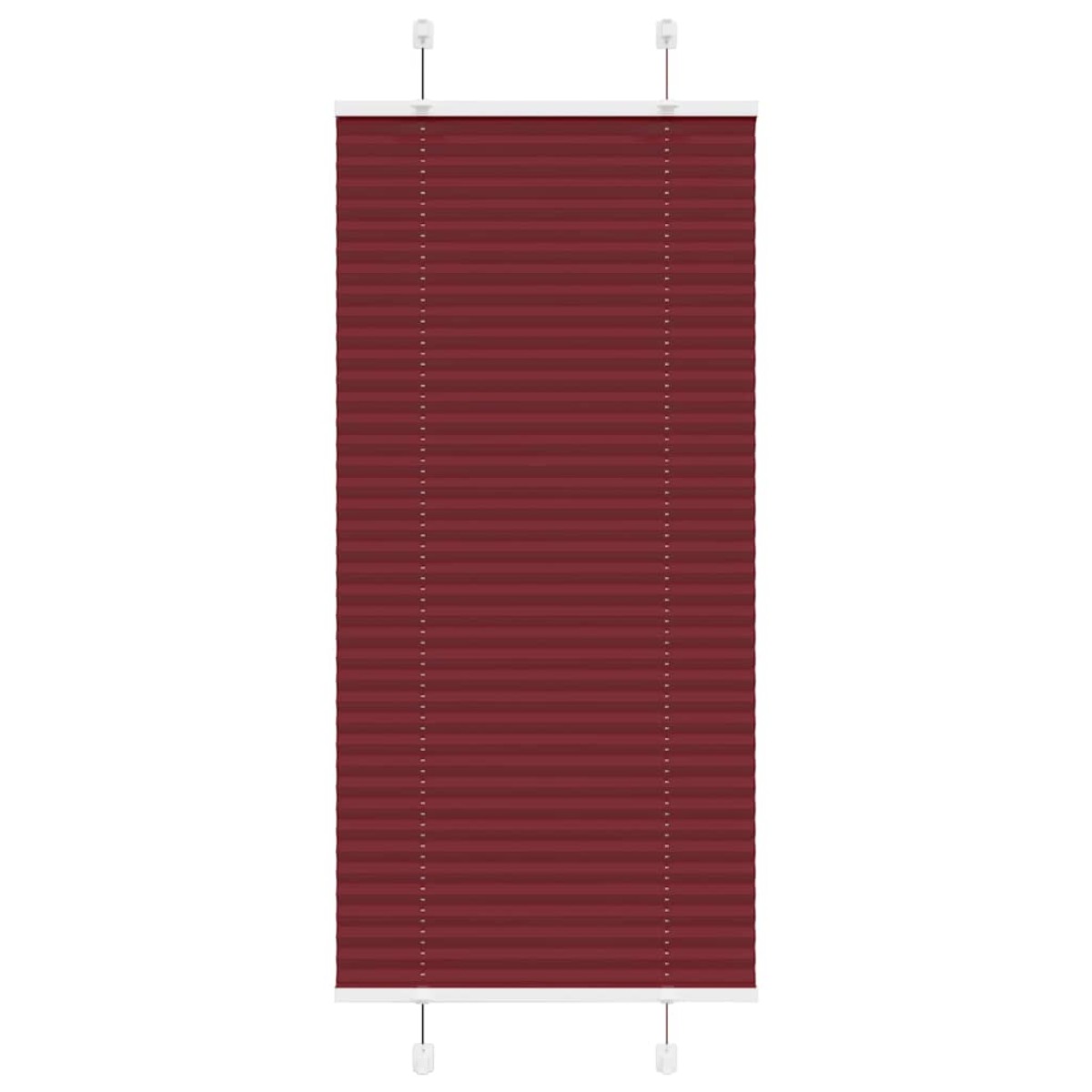 vidaXL Πλισέ Στόρι Μπορντό Κόκκινο 65x150 εκ. Πλάτος Υφάσματος 64,4 εκ. Πολυεστέρας