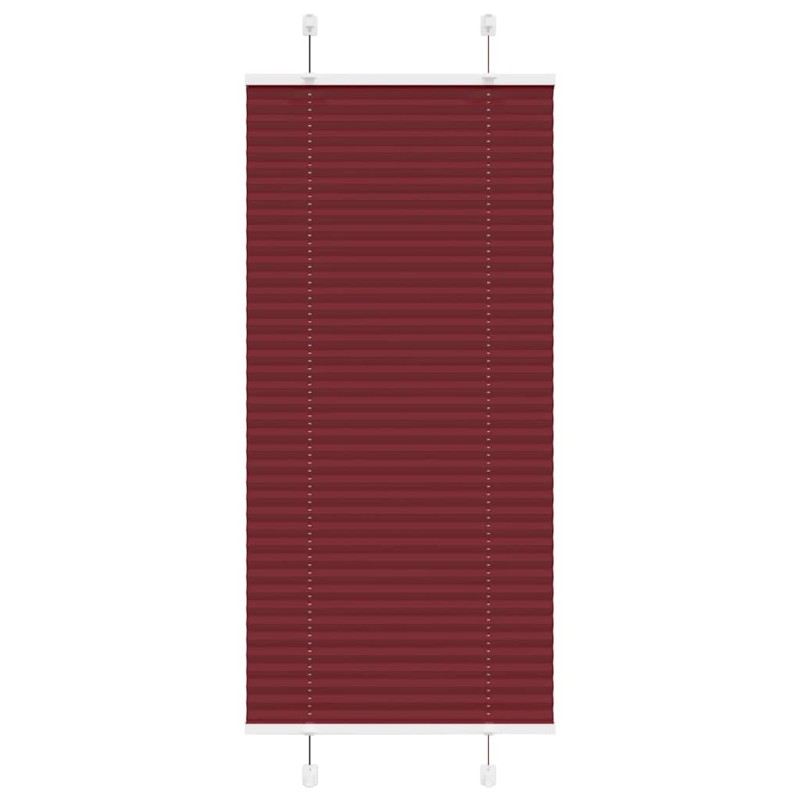 vidaXL Πλισέ Στόρι Μπορντό Κόκκινο 65x150 εκ. Πλάτος Υφάσματος 64,4 εκ. Πολυεστέρας