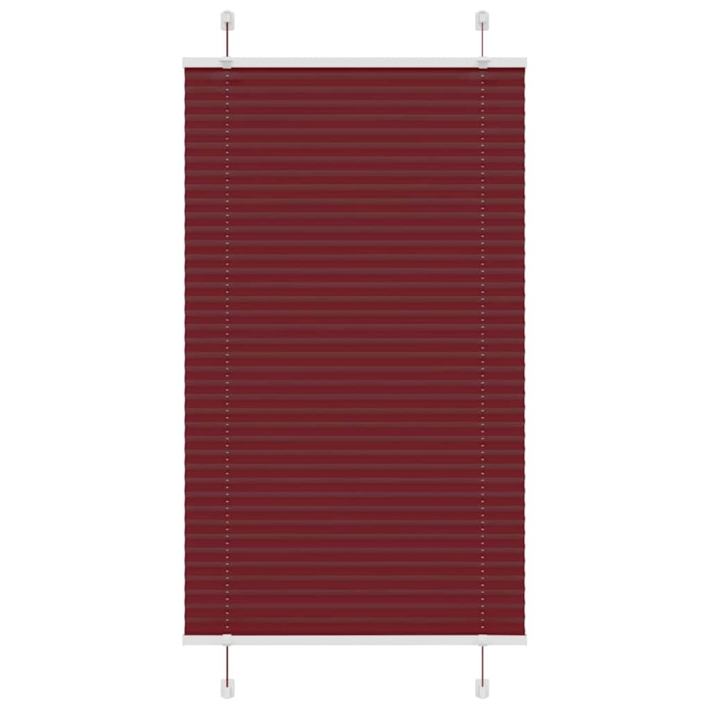 vidaXL Πλισέ περσίδα Μπορντό κόκκινο 75x150 cm Πλάτος υφάσματος