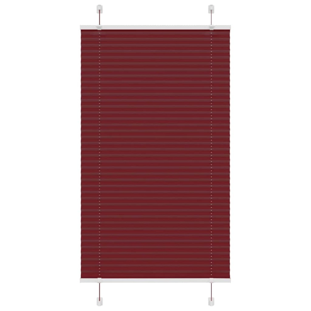 vidaXL Πλισέ περσίδα Μπορντό κόκκινο 80x150 cm Πλάτος υφάσματος