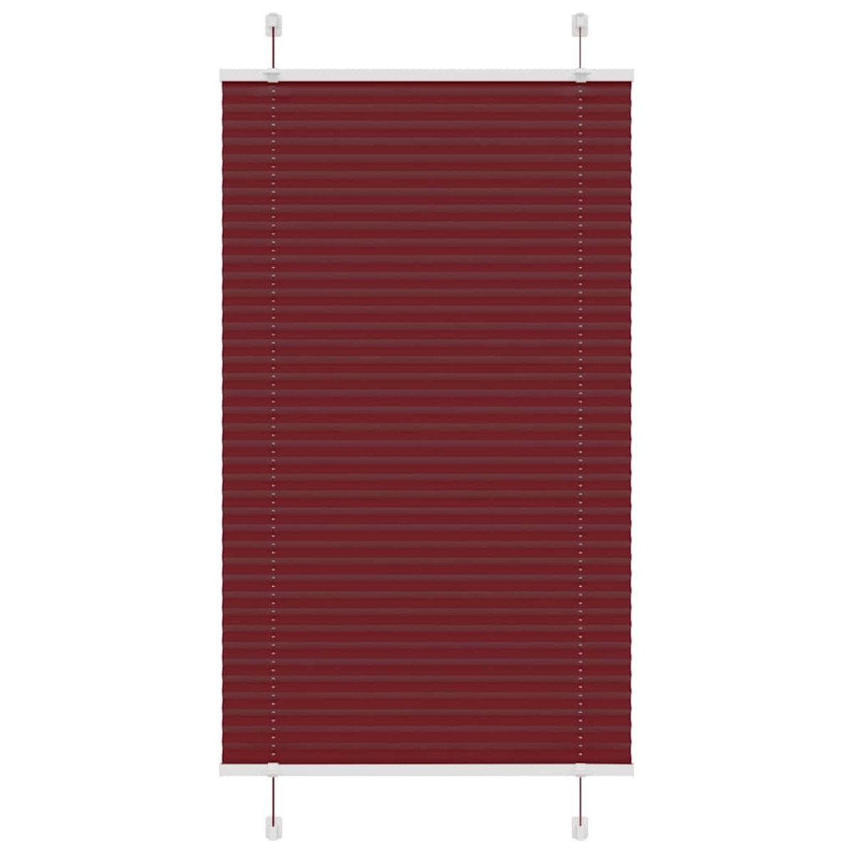 vidaXL Πλισέ περσίδα Μπορντό κόκκινο 80x150 cm Πλάτος υφάσματος