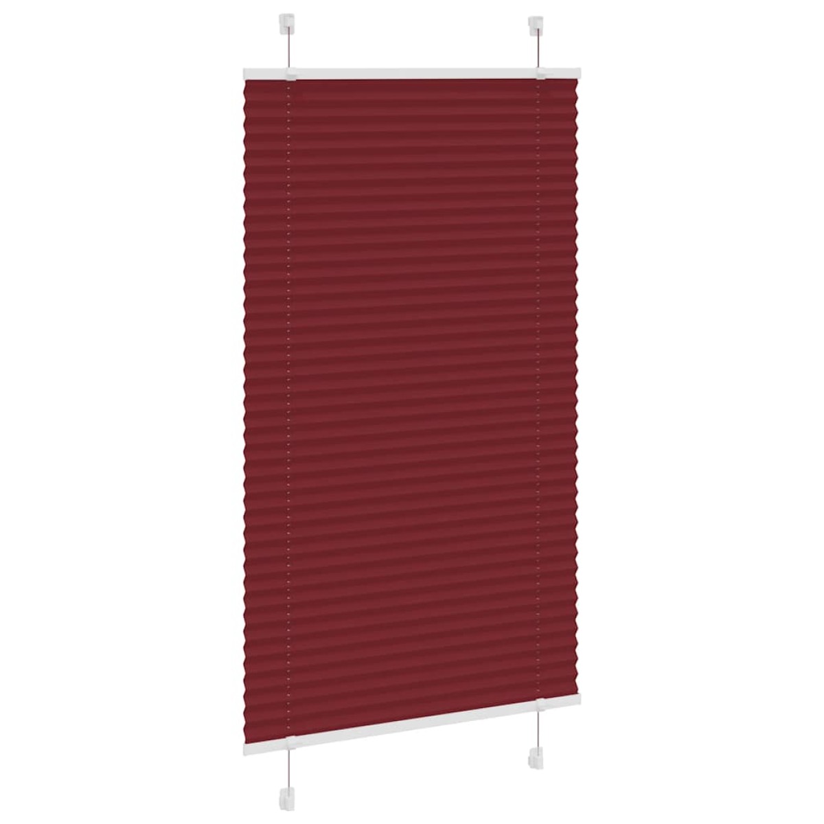 vidaXL Πλισέ περσίδα Μπορντό κόκκινο 80x150 cm Πλάτος υφάσματος