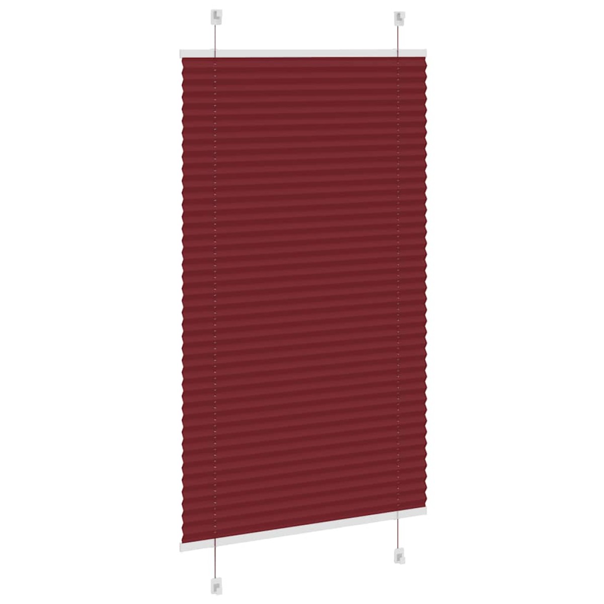 vidaXL Πλισέ περσίδα Μπορντό κόκκινο 80x150 cm Πλάτος υφάσματος