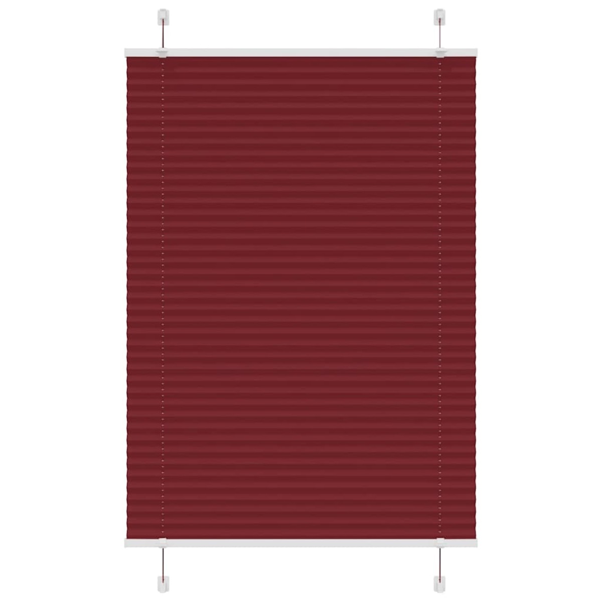 vidaXL Πλισέ περσίδα Μπορντό κόκκινο 95x150 cm Πλάτος υφάσματος