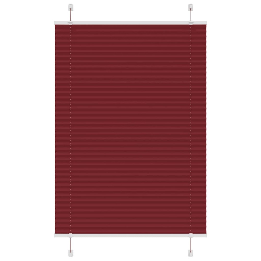 vidaXL Πλισέ περσίδα Μπορντό κόκκινο 100x150 cm Πλάτος υφάσματος