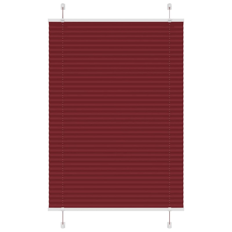 vidaXL Πλισέ περσίδα Μπορντό κόκκινο 100x150 cm Πλάτος υφάσματος